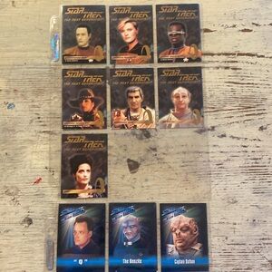 Large Lot Of 29  Mixed Star Trek & TNG Trading Cards
